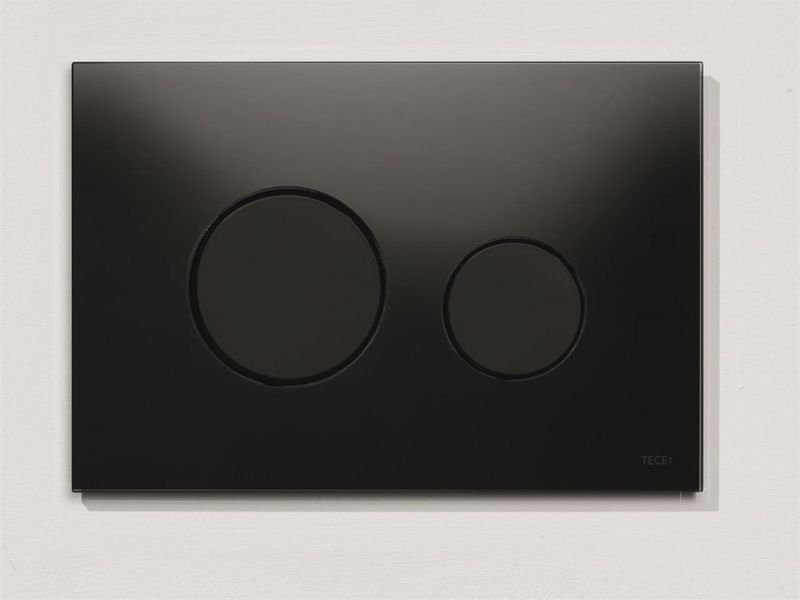 TECEloop Betjeningsplate Svart Glass/Svarte Knapper