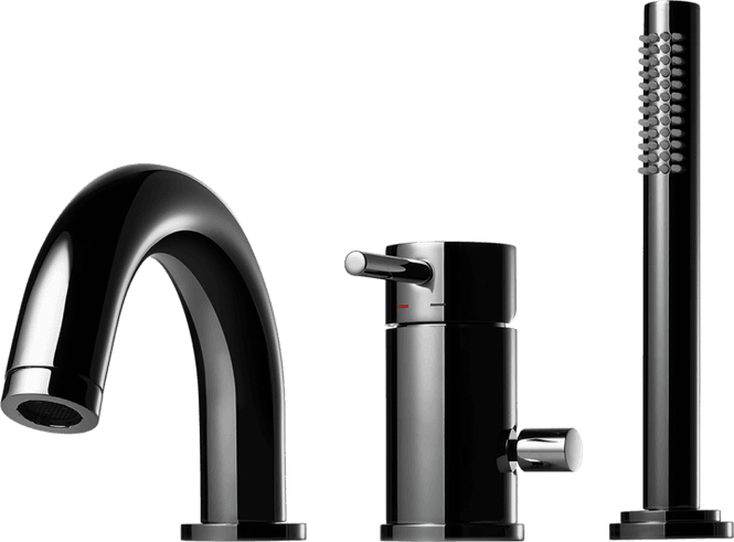 Hovedbilde Tapwell BI047 Dusj- og karkantbatteri Black ...