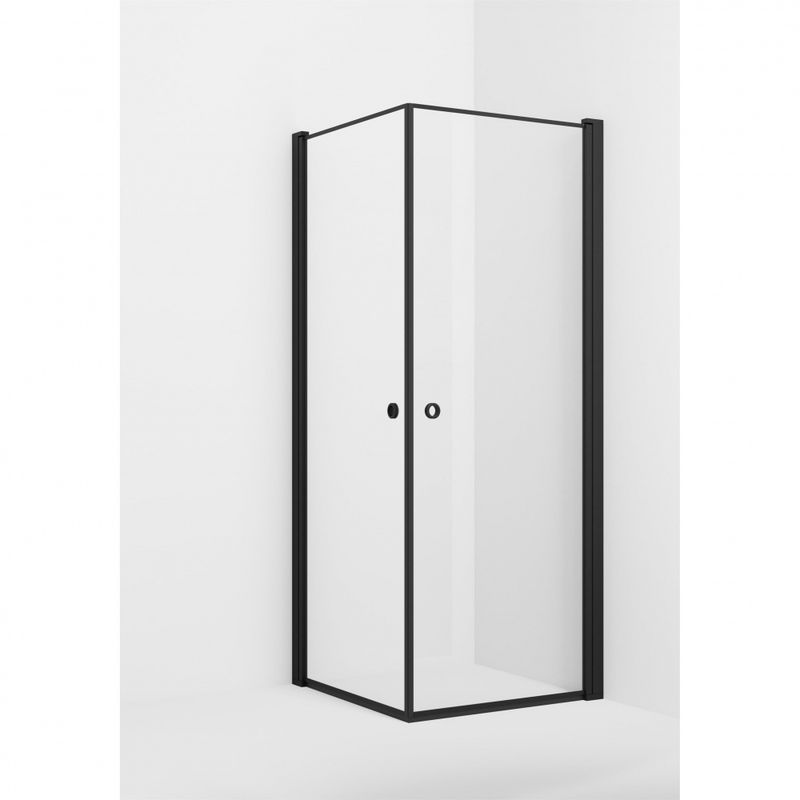 VikingBad dusjhjørne rett LIAM 90x90cm SGl, sort