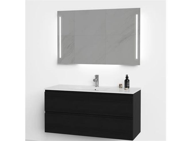 Hovedbilde Vikingbad MIE 120 serv.skap, fingergrep, sort eik