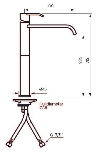 Tapwell VIC081 Honey Gold servantbatteri