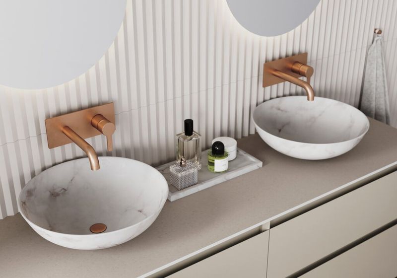 Benkeplater HPL , sandfarget