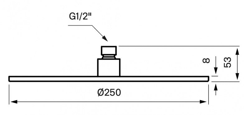 Tapwell ZSOF250 Oksiderende Messing Taksil 250 mm