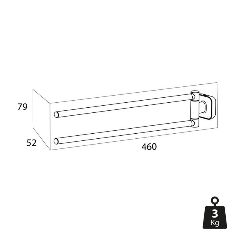 Tiger Carv håndklestang svingbar