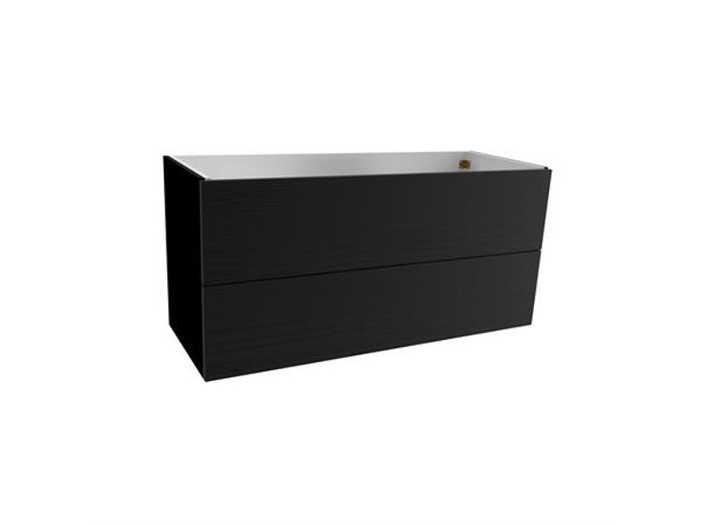 Vikingbad MIE 120DBL Servantskap, slett, sort eik