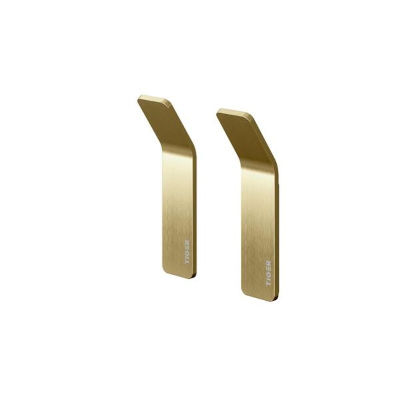 Tiger Single krok børstet gull 2stk