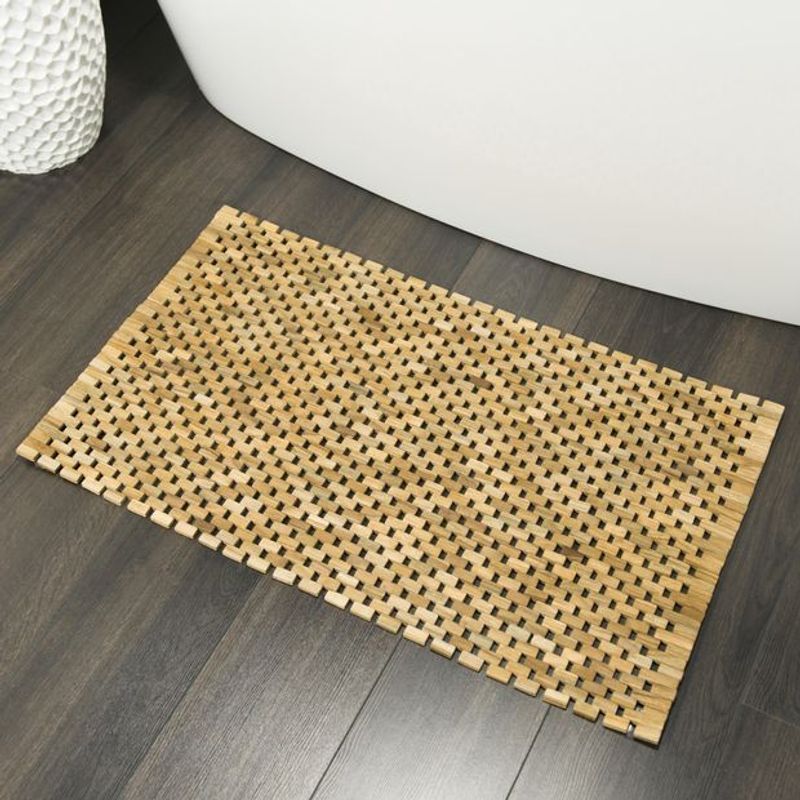 Sealskin Woodblock badematte, teak/sort
