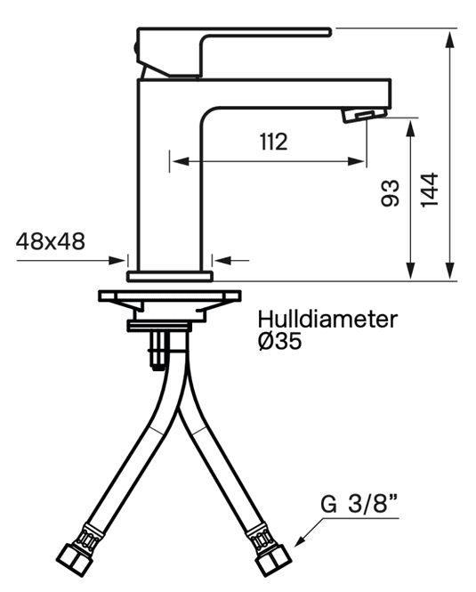 Hovedbilde Tapwell EF071 Servantbatteri Krom
