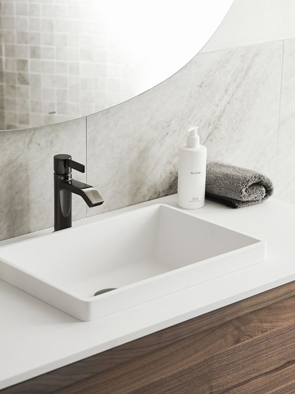 Tapwell ARM071 Servantbatteri Brushed Black Chrome