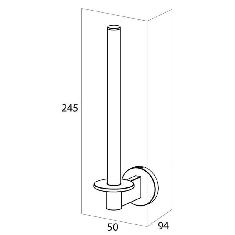 Tiger Noon Reserverullholder, krom