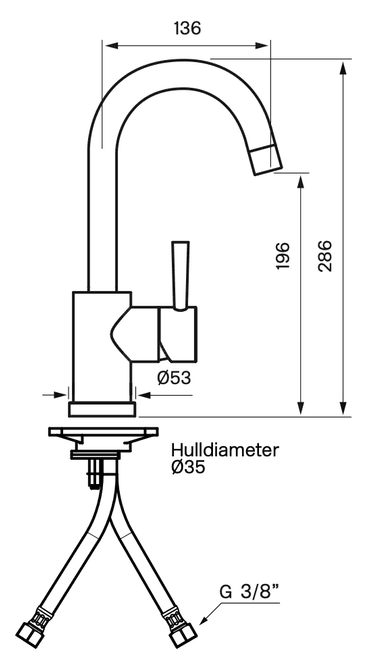 Hovedbilde Tapwell EVO078 Servantbatteri Bronze