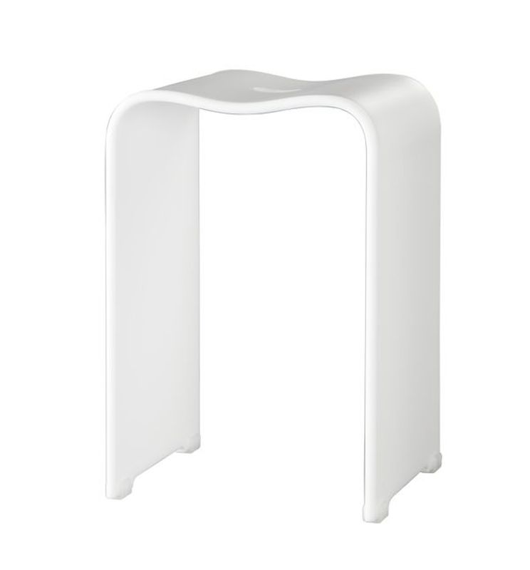 Esbada Plexi baderomskrakk matt hvit