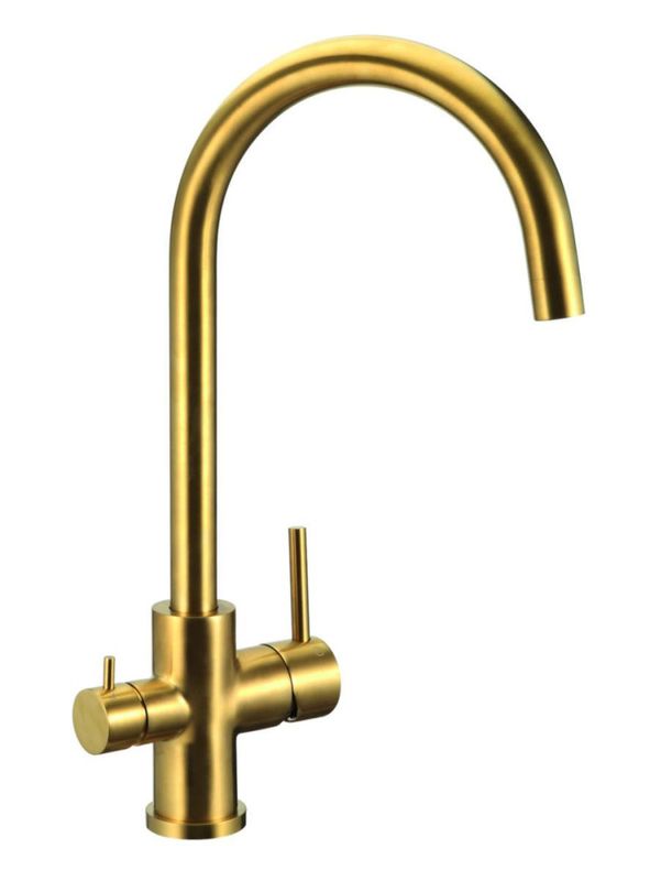 A-collection Azur Eco I kjøkkenbatteri. m/høy U-tut og avst.