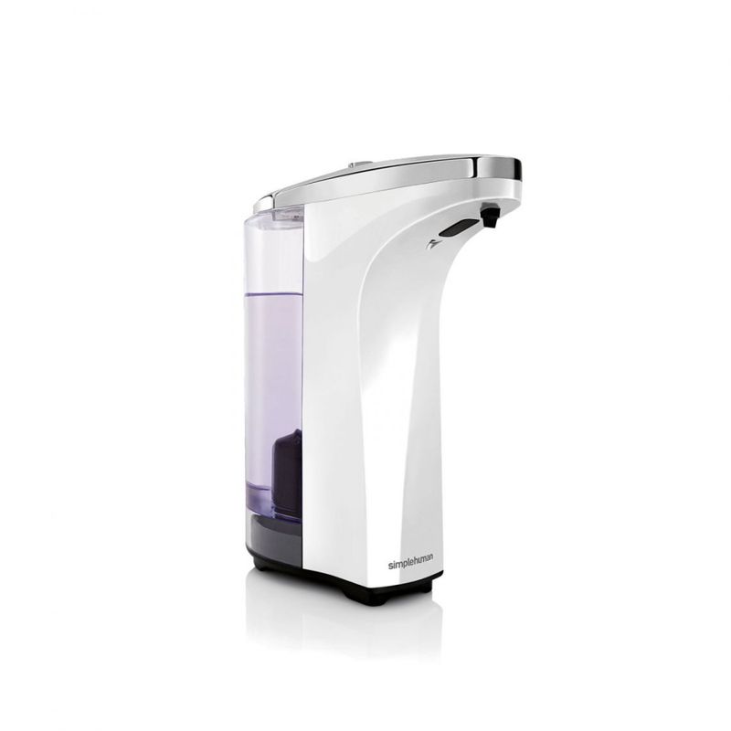 Simplehuman såpedispenser med sensor, batteri 237ml - hvit eller matt krom